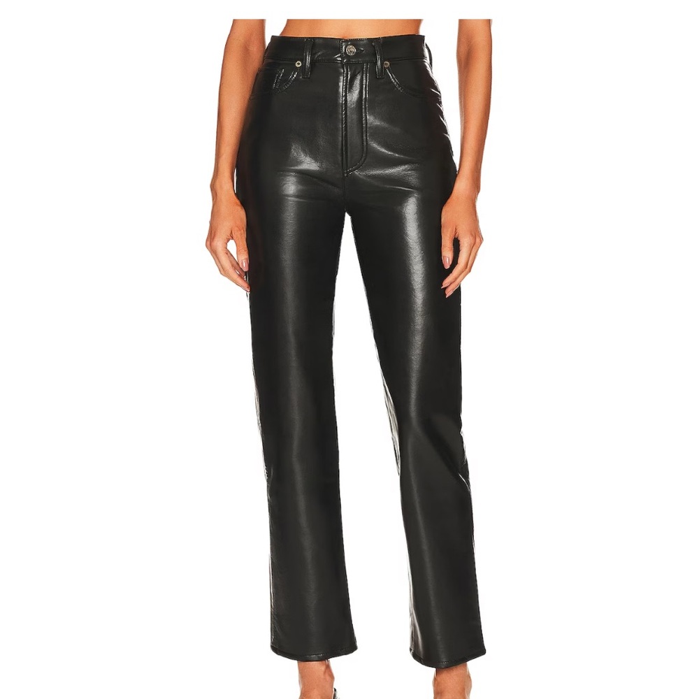Agolde Black Straight Leg Pants